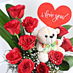Endless Flower and Teddy Love Basket