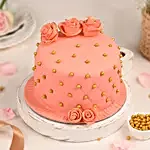 Pearly Rosettes Cream Cake