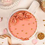 Pearly Rosettes Cream Cake
