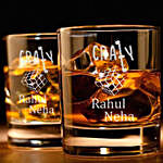 Personalised Whiskey Glass Set For Couple