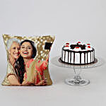 Picture Cushion & Black Forest Cake For Mom