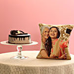 Picture Cushion & Chocolate Cake For Mom