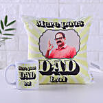 Dads Comfort Cushion N Personalised Mug Set