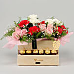 Treasured Roses and Carnations for Dad