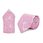 Pink Anchor Necktie & Pocket Square Gift Set