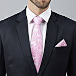 Pink Anchor Necktie & Pocket Square Gift Set