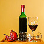 Monogrammed Essence Wine Glass Pair