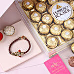 Sneh Om Bracelet Rakhi with Ferrero Rocher Chocolate Gift Box