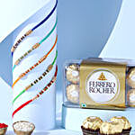 Sneh Serene Pearl Rakhi Set & Ferrero Rochers