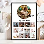 Personalised Baby's First Year Photo Frame