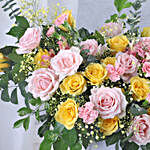 Sunny Cascade of Roses and Carnations