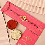 Sneh Devotional Rakhi Set with Two-Layer Lucky Bamboo Plant