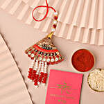Sneh Ethnic and Devotional Rakhi Set with Two-Layer Lucky Bamboo Plant