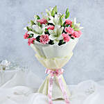 Asiatic Lilies & Carnations Mixed Bouquet