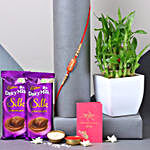 Sneh Capsule Rakhi & Lucky Bamboo With Chocolates