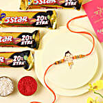 Sneh Bal Ganesha Rakhi for Kids with Cadbury 5 Star