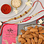 Sneh Capsule & Rudraksha Rakhi Set & Almonds