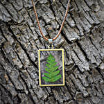 Felicitous Fern Resin Necklace