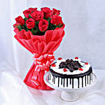 Black Forest and Flowers Eggless Standard