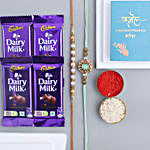 Sneh Meenakari & Pearl Rakhi Set With Cadbury Chocolates