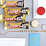 Sneh Pearl Rakhi & 5 Star Chocolates