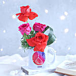 Love Roses Cancer Personalised Mug