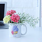 Carnation Beauty Capricorn Personalised Mug