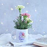 Delicate Carnations Sagittarius Personalised Mug