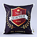Personalised No.1 Teacher Cushion