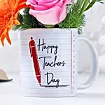 Gerbera and Rose Teacher's Day Mug