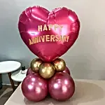 Happy Anniversary Chrome Balloon Set-Pink