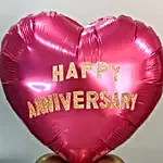 Happy Anniversary Chrome Balloon Set-Pink