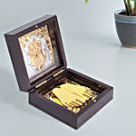 Radha Krishna Prayer Box- Golden