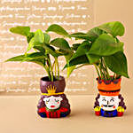 Money Plant King N Queen Pot Set Hand Delivery