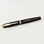 Personalised Stylish Black Roller Pen