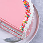 Vanilla Bliss in Pink Eggless Cake- 1 Kg