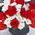 Timeless Red Rose & Anthurium Elegance