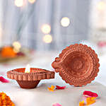 Diwali Wishes Diyas & Almond Treat Delight