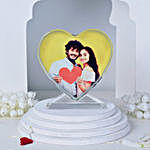 Personalised Hearty Love Crystal Photo Frame