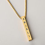 Personalised Golden Elegance Square Neck Chain