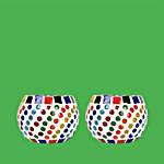 Colourful Circles Mosaic Tealight Candle Holders