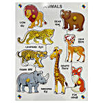Wild Animals Educational Tray With Knobs