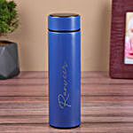 Personalised Temperature Hydration Bottle- Blue