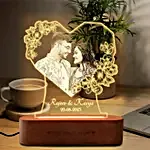 Personalised Hearty Love Photo Glow Lamp