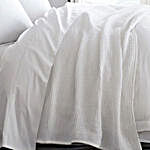 Cosy Nights Weave Blanket- White