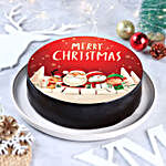 Santa Chocolate Photo Cake Half Kg