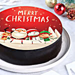 Santa Chocolate Photo Cake Half Kg