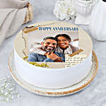 Anniversary Edition Vanilla Photo Cake- Half Kg