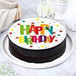 Vibrant Birthday Chocolate Photo Cake- Half Kg