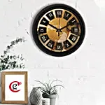 Vintage Charm Designer Wall Clock- Black